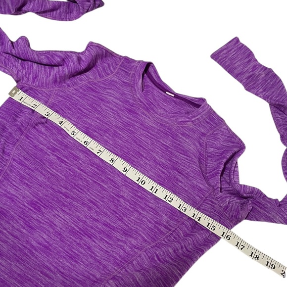 Lululemon Runderful Long Sleeve Heathered Tender Violet Sz 6 - Picture 11 of 16